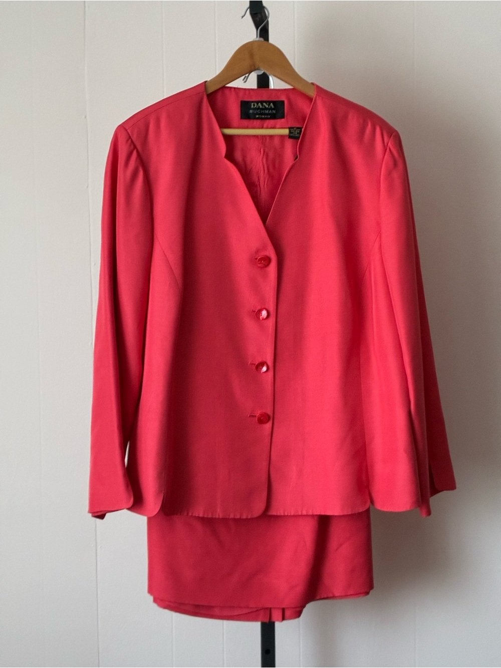 MJ2, 2pc Set, Coral Pink Button-Front Suit